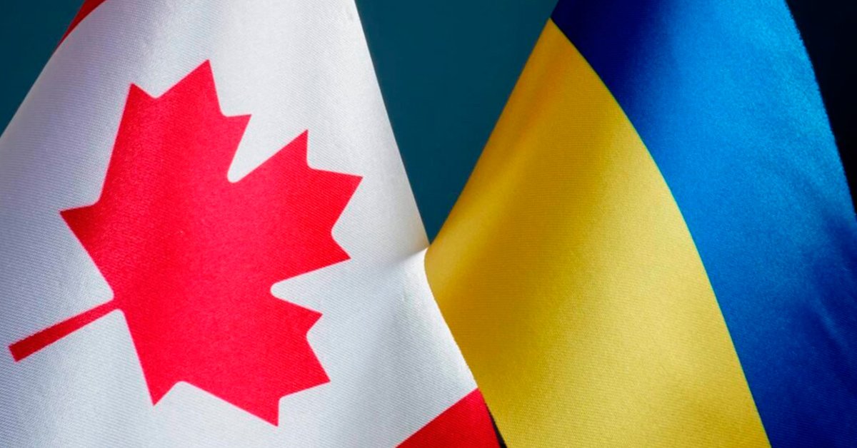 Прапор України та Канади