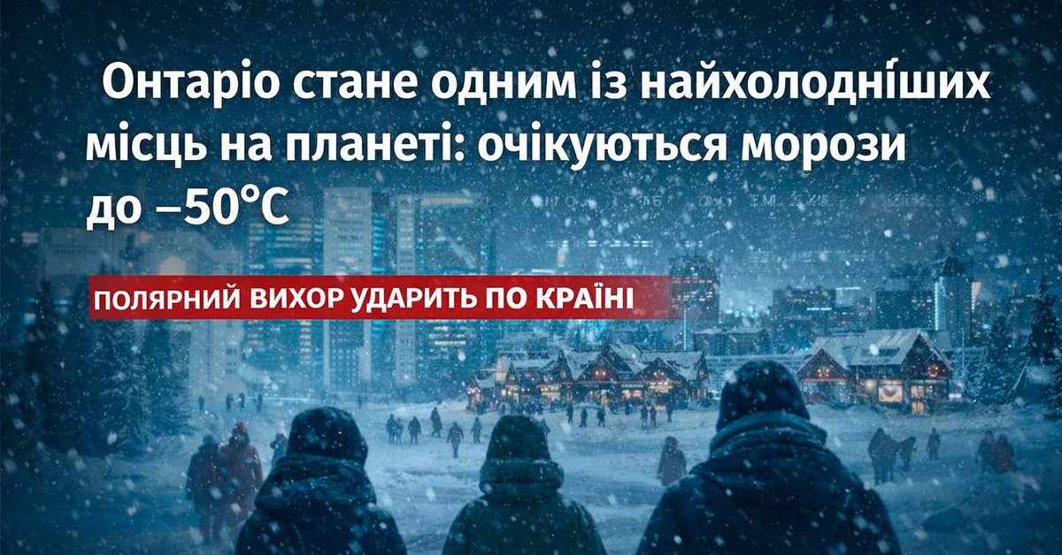 Засніжена вулиця в Торонто під час сильного морозу та туману.