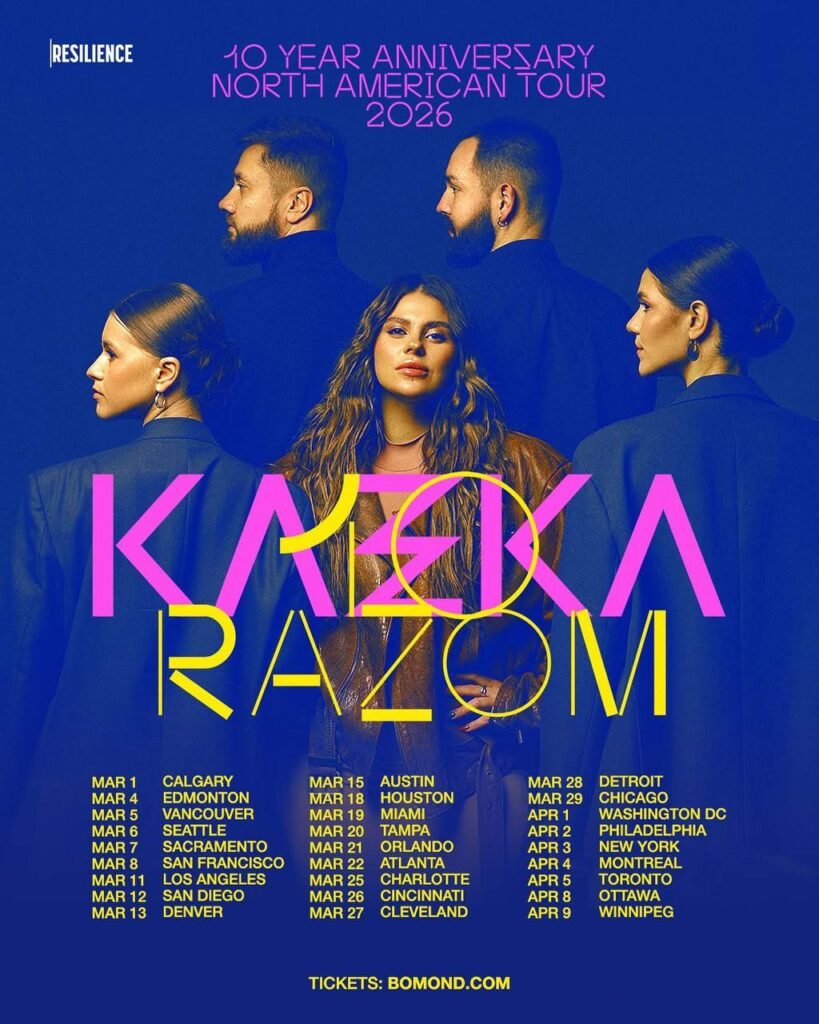 KAZKA Razom Tour 2026 афіша концертів у Канаді