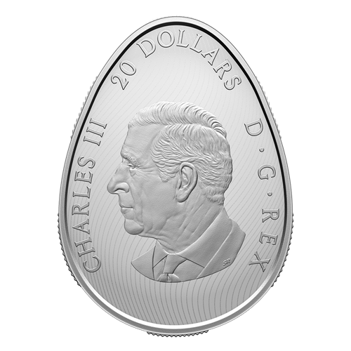 Аверс канадської монети-писанки 2026 з портретом Чарльза III