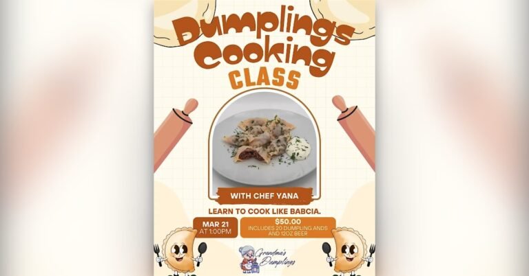 Афіша майстер-класу з приготування українських пельменів у Торонто, 21 березня 2026 року, Rainhard Brewing Co.