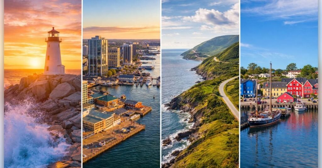 Мальовничий маяк Пеггіс-Коув на скелястому березі Атлантичного океану в Новій Шотландії.