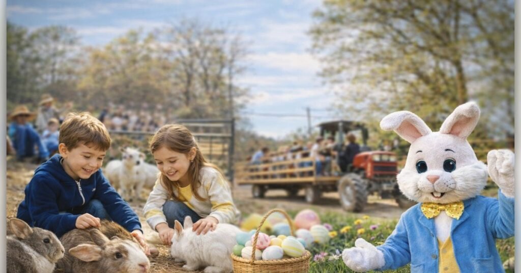 Діти шукають великодні яйця на фестивалі Downey’s Easterfest у Каледоні